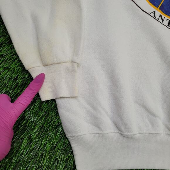 Vintage Antarctica Sweatshirt Womens Medium 19x22 Flat-Earth - Picture 2 of 14